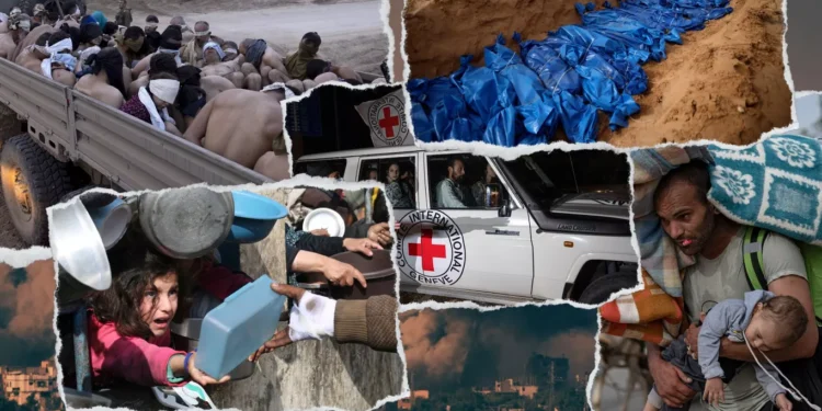 صورة تجمع عدة صور لأحداث غزة